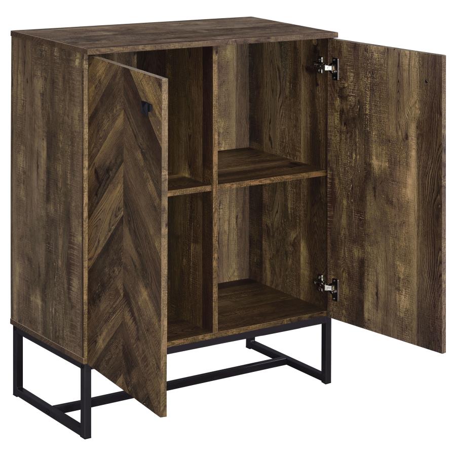 (image for) Carolyn 2-door Engineered Wood Accent Cabinet Rustic Oak