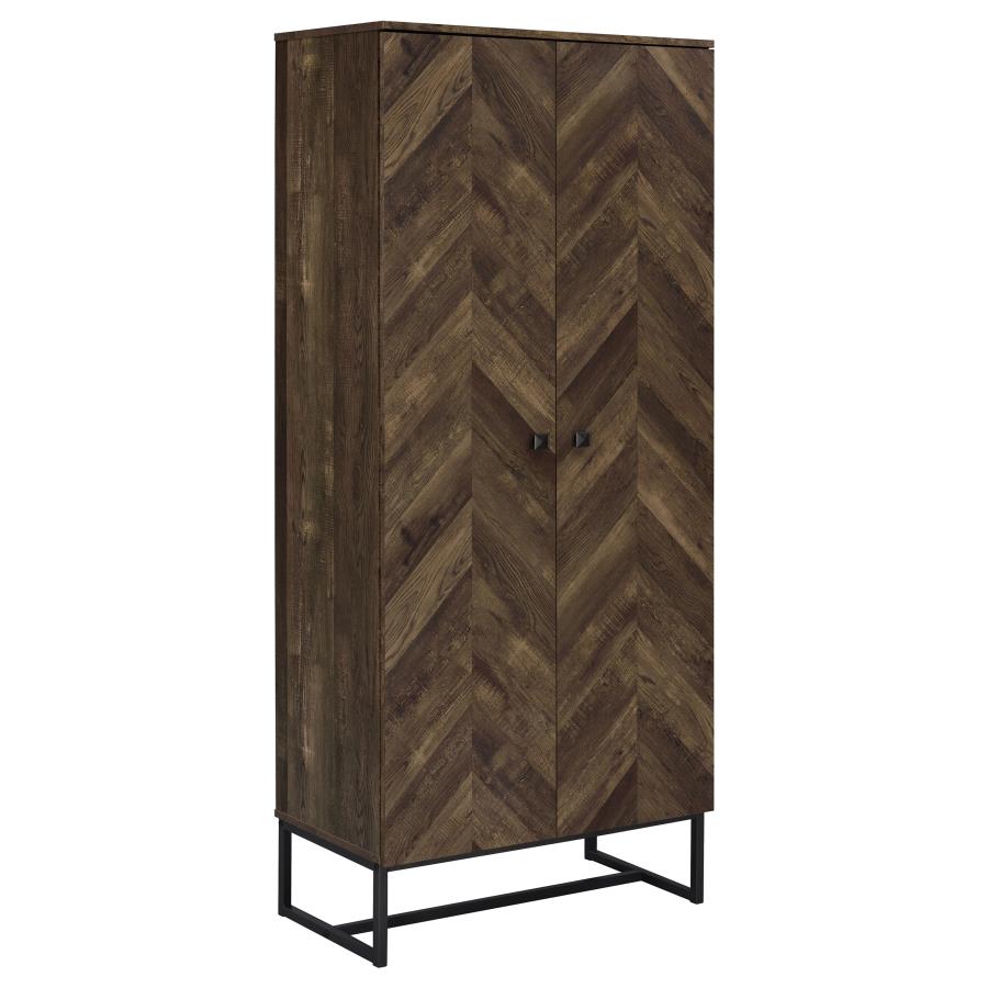 (image for) Carolyn 2-door Engineered Wood Accent Cabinet Rustic Oak