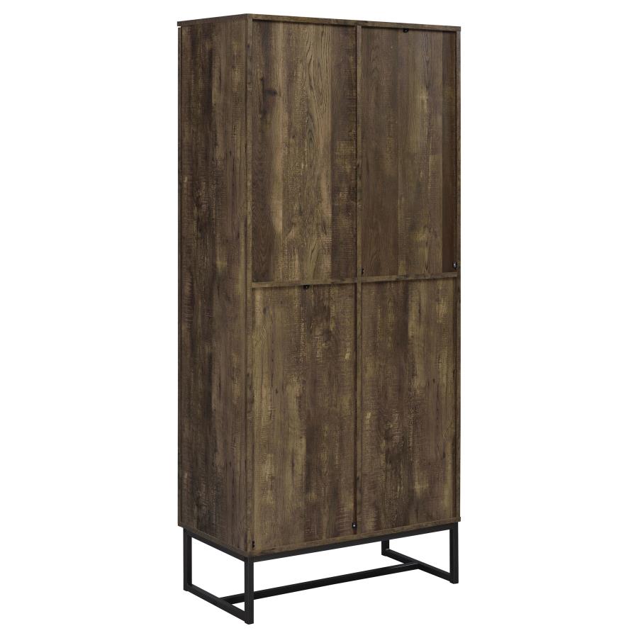 (image for) Carolyn 2-door Engineered Wood Accent Cabinet Rustic Oak