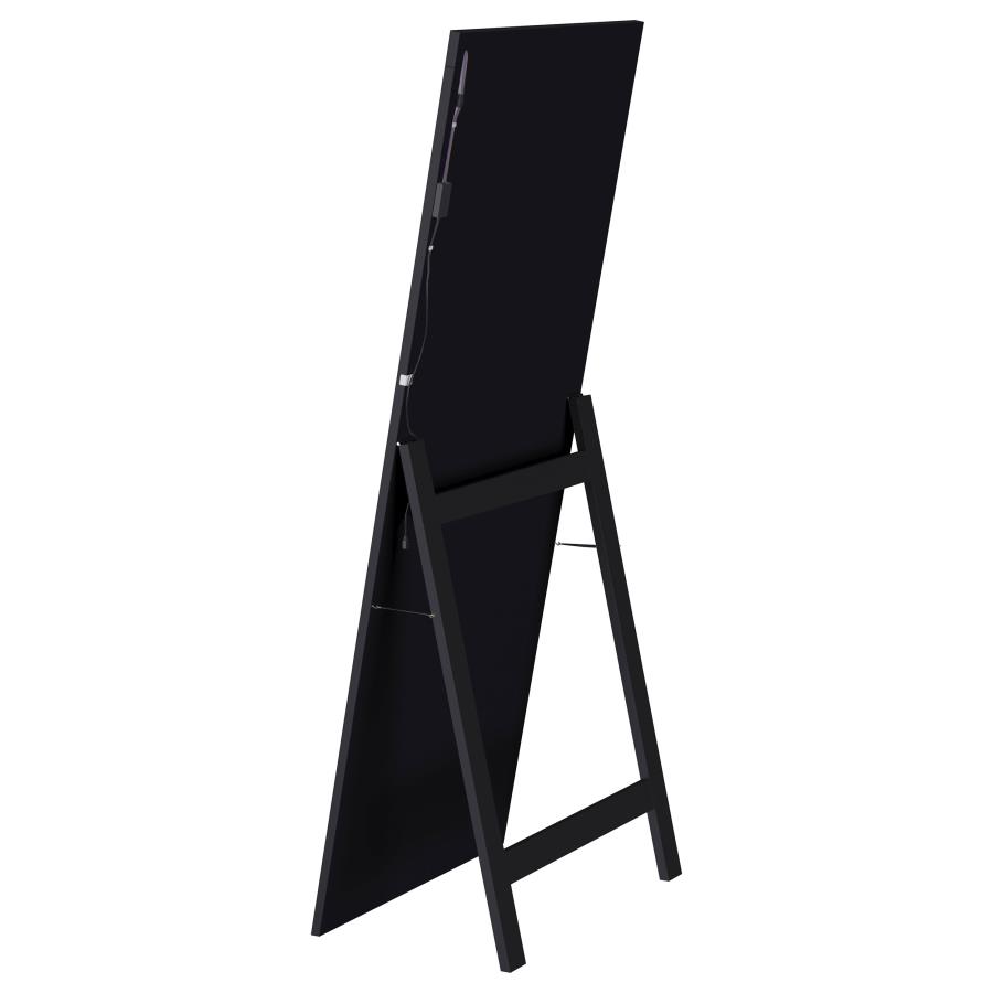 (image for) Windrose 28 x 67 Inch Tempered LED Standing Mirror Black