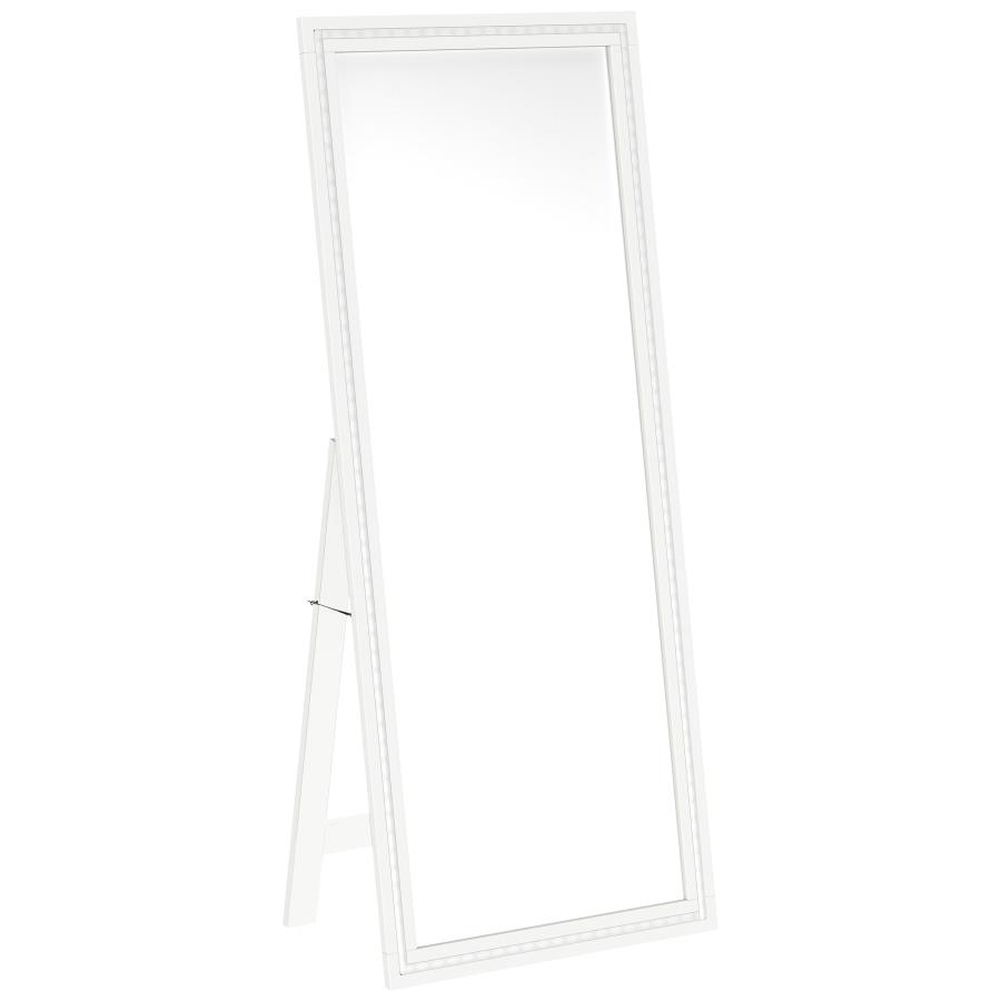 (image for) Windrose 28 x 67 Inch Tempered LED Standing Mirror White