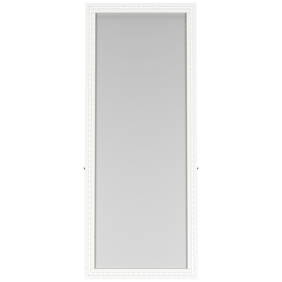 (image for) Windrose 28 x 67 Inch Tempered LED Standing Mirror White