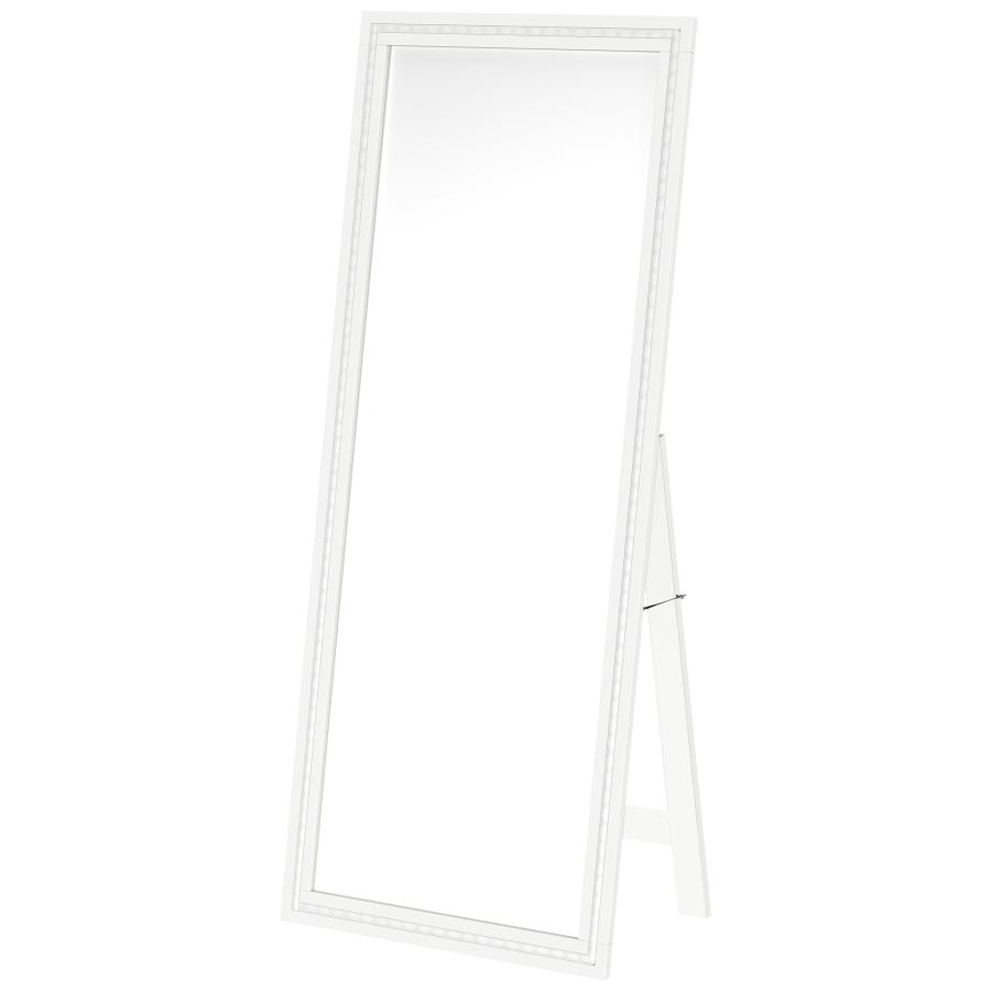 (image for) Windrose 28 x 67 Inch Tempered LED Standing Mirror White