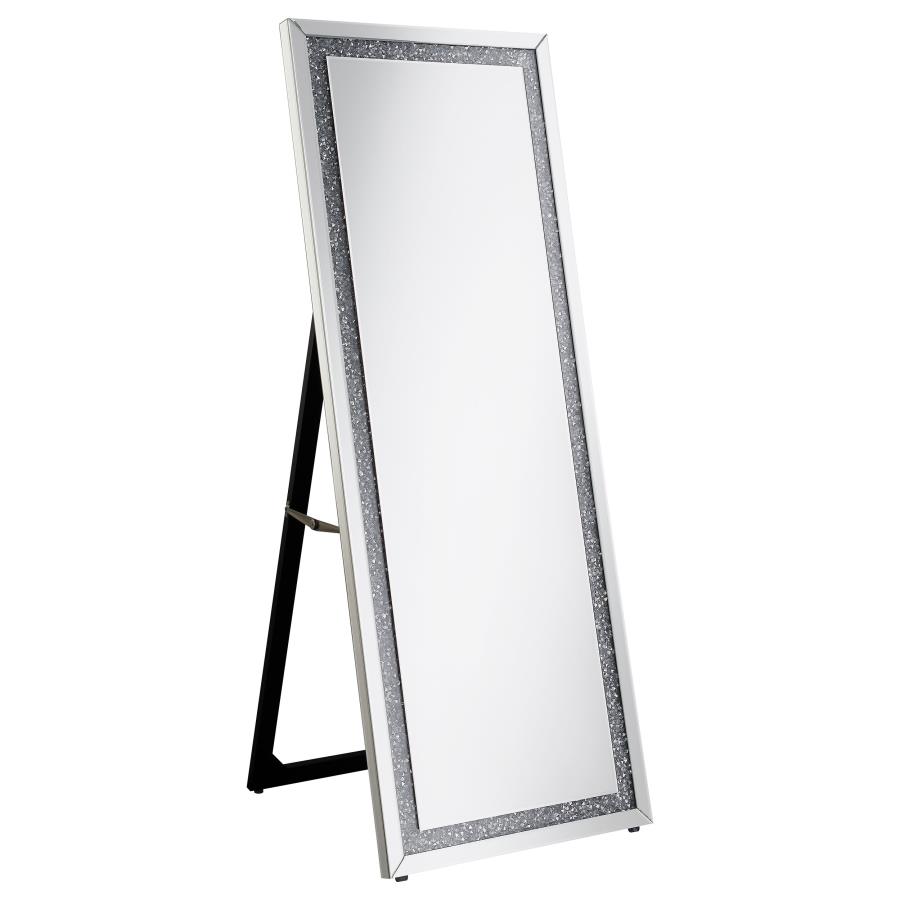 (image for) Seraphina 24 x 64 Inch Acrylic Framed Standing Mirror Silver