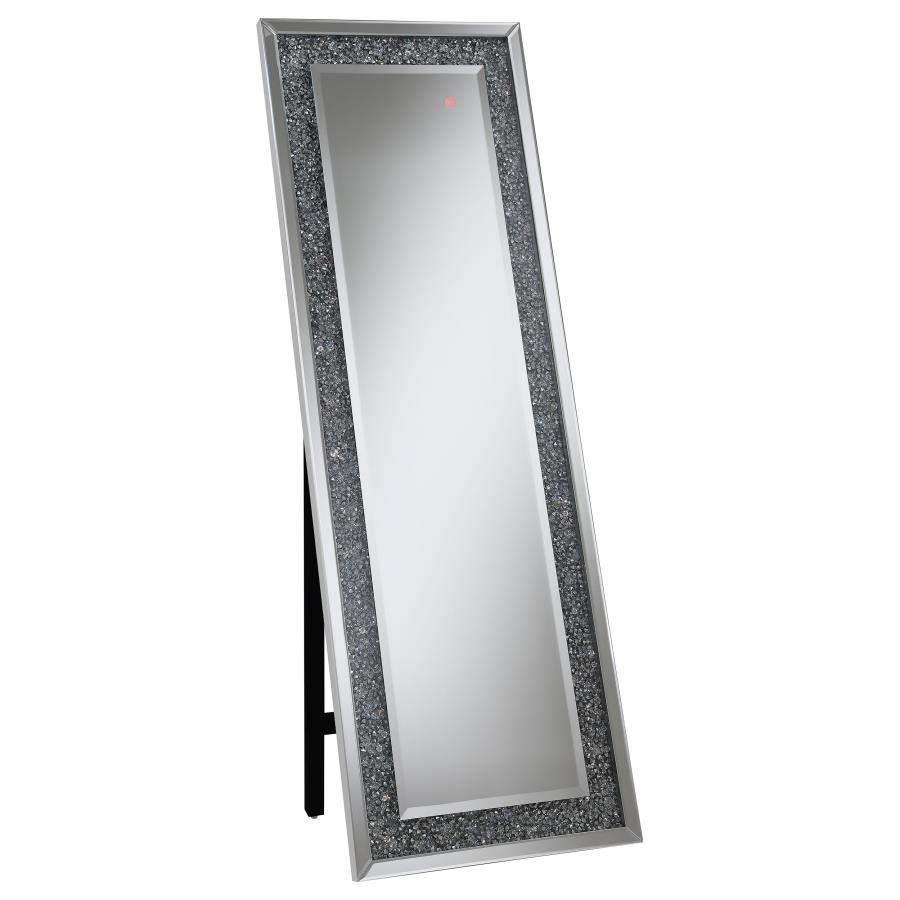 (image for) Carisi 22 x 61 Inch Crystal Acrylic Standing Mirror Silver - Click Image to Close