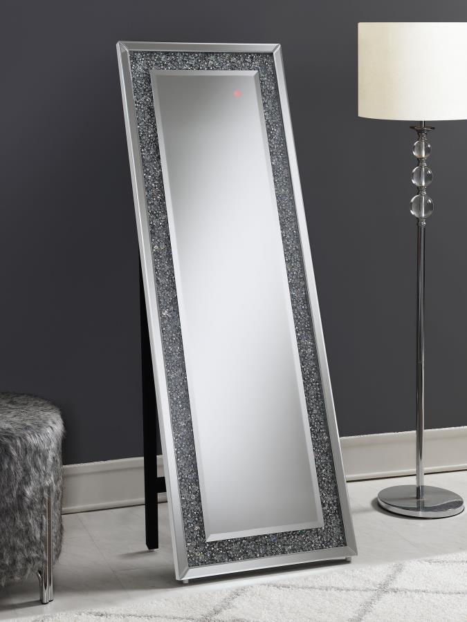 (image for) Carisi 22 x 61 Inch Crystal Acrylic Standing Mirror Silver