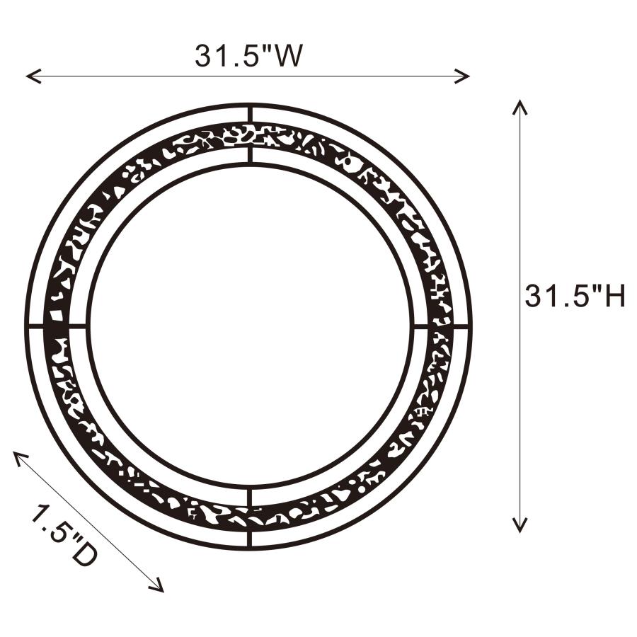 (image for) Lixue 32 x 32 Inch Round Wall Mirror LED Lighting Silver