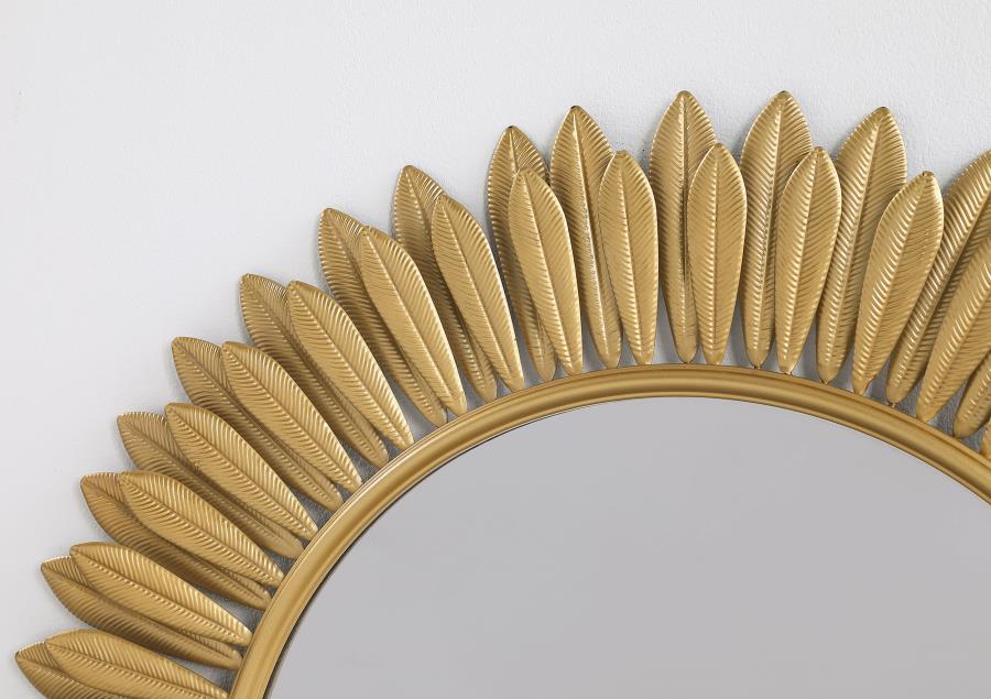 (image for) Tuscany 35 x 35 Inch Sunburst Wall Mirror Gold