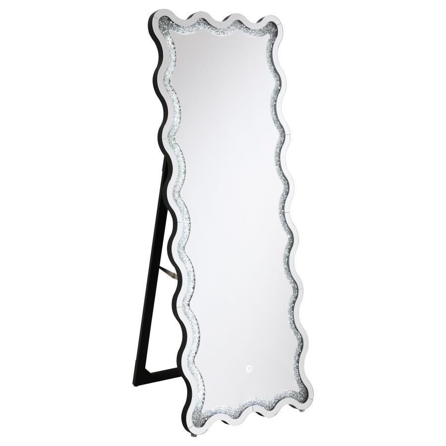 (image for) Brixey 24 x 63 Inch LED Lighting Standing Floor Mirror Black