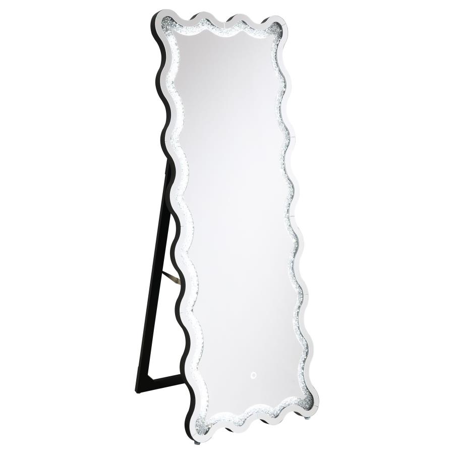 (image for) Brixey 24 x 63 Inch LED Lighting Standing Floor Mirror Black