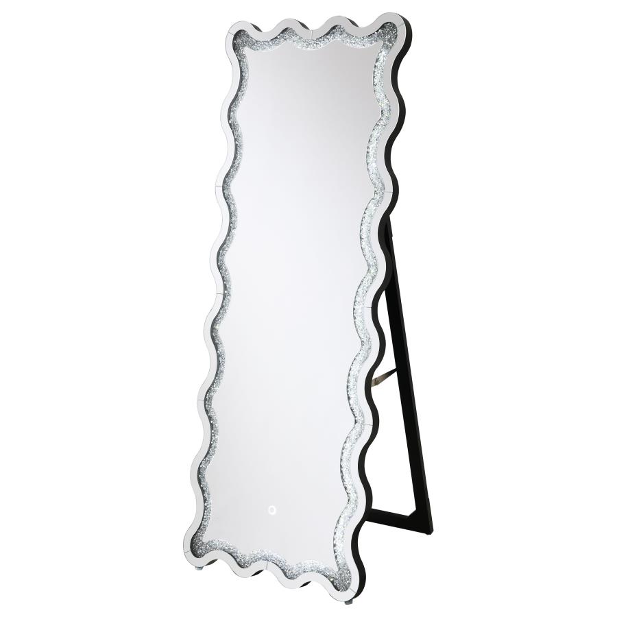 (image for) Brixey 24 x 63 Inch LED Lighting Standing Floor Mirror Black