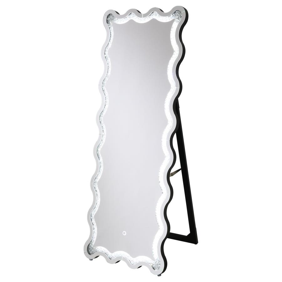 (image for) Brixey 24 x 63 Inch LED Lighting Standing Floor Mirror Black