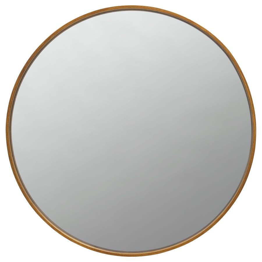 (image for) O'Malley 40 x 40 Inch Round Framed Wall Mirror Brass