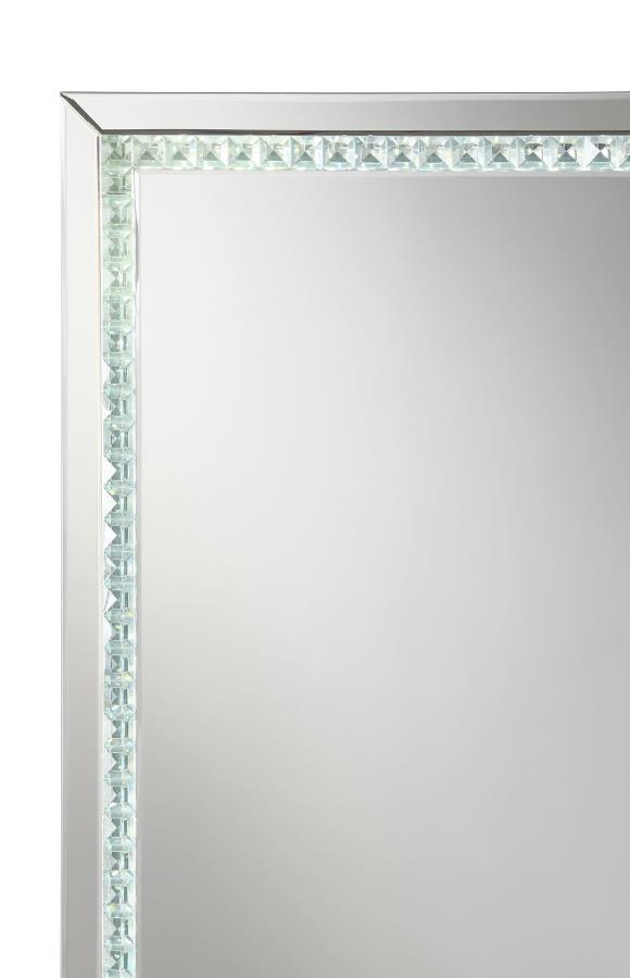 (image for) Noelle 39 x 39 Inch Wall Mirror with LED Lighting Silver