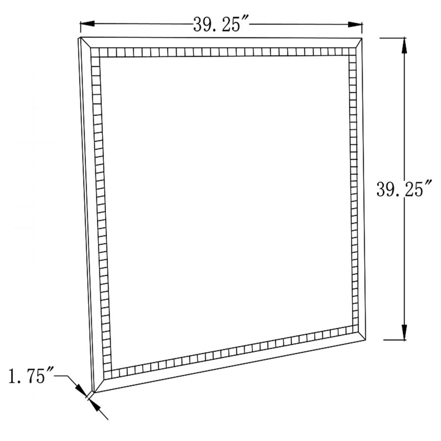 (image for) Noelle 39 x 39 Inch Wall Mirror with LED Lighting Silver