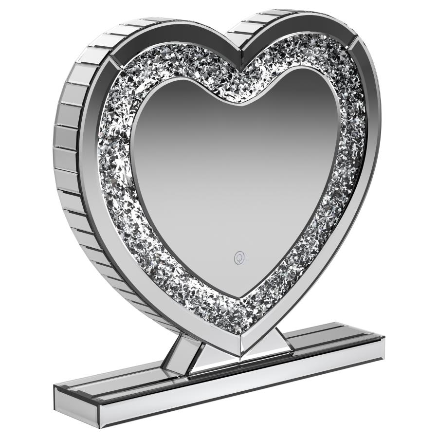 (image for) Euston Heart Shaped Vanity Mirror Silver