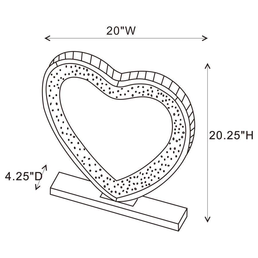 (image for) Euston Heart Shaped Vanity Mirror Silver