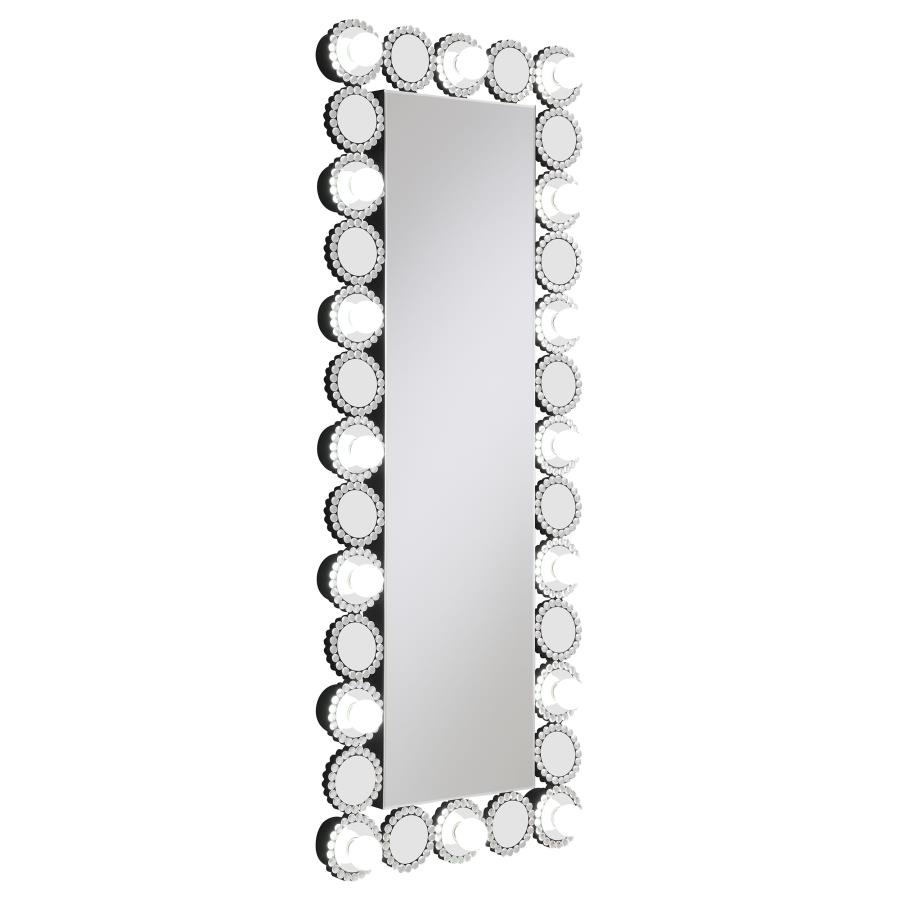 (image for) Aghes 24 x 62 Inch Wall Mirror with Lighting Silver