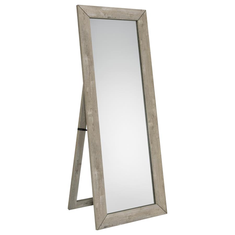 (image for) Cadence Tempered Glass Full Length Mirror Grey Washed Oak