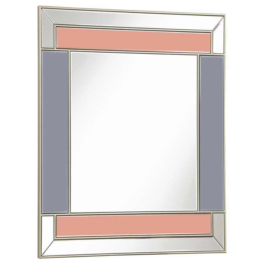 (image for) Braylin 38 x 40 Inch Wall Mirror Champagne and Silver