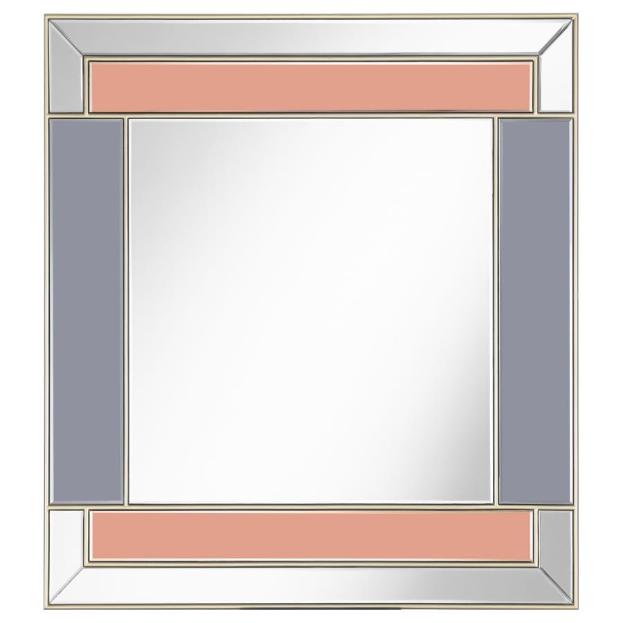 (image for) Braylin 38 x 40 Inch Wall Mirror Champagne and Silver