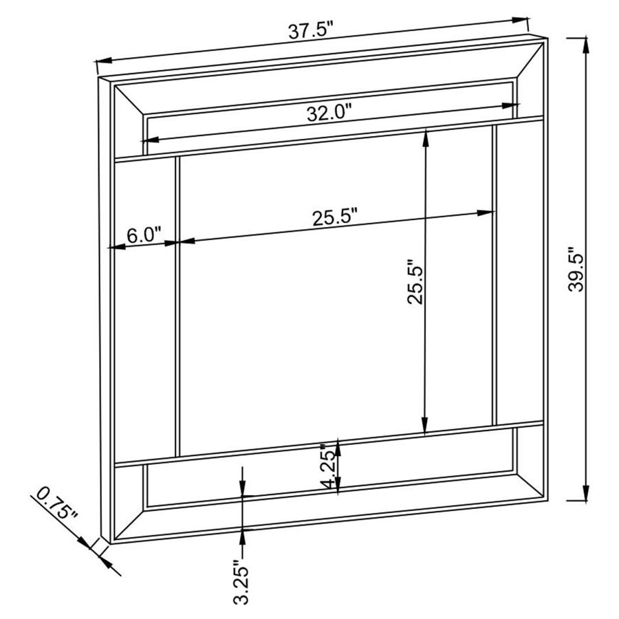 (image for) Braylin 38 x 40 Inch Wall Mirror Champagne and Silver