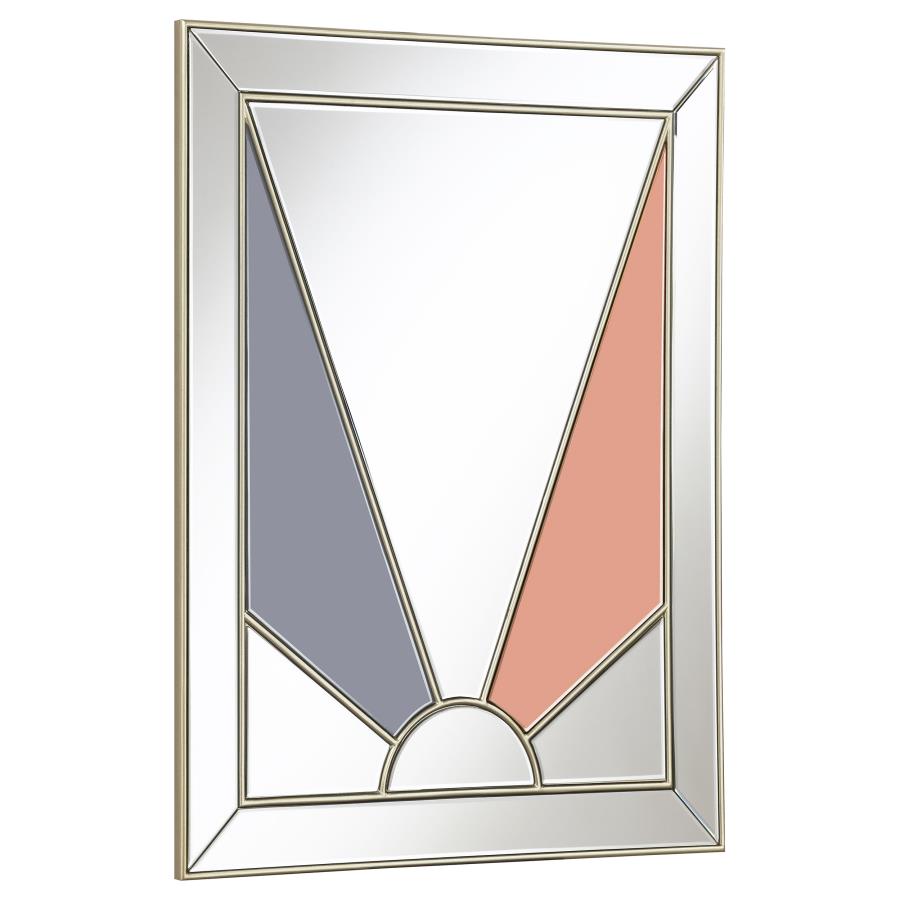 (image for) Calixte 32 x 39 Inch Wall Mirror Champagne and Silver