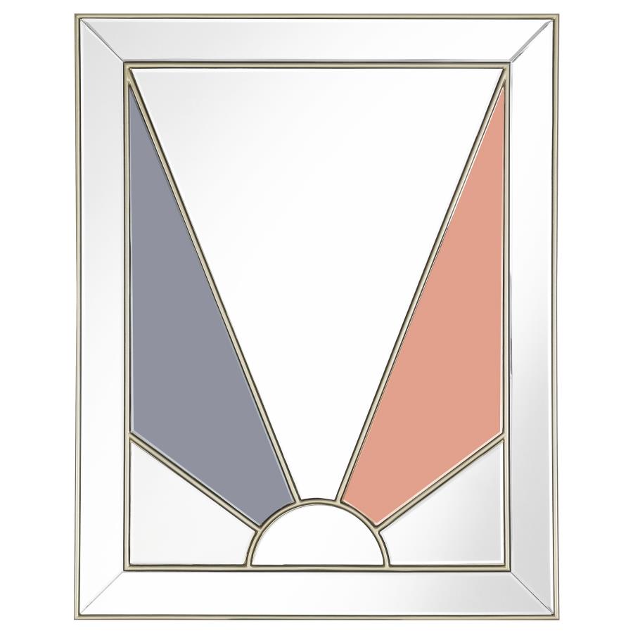 (image for) Calixte 32 x 39 Inch Wall Mirror Champagne and Silver