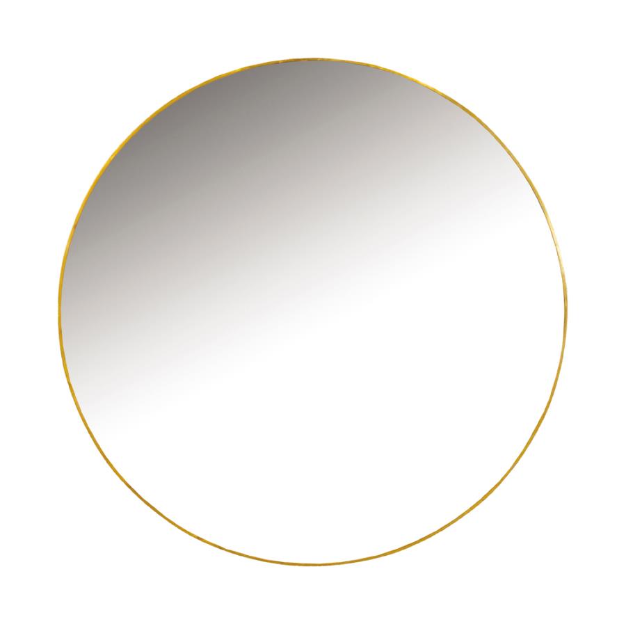 (image for) Hermione 30 x 30 Inch Round Wall Mirror Gold