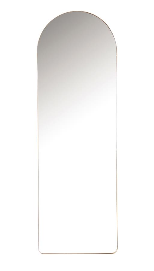 (image for) Stabler 20 x 60 Inch Metal Framed Floor Mirror Rose Gold - Click Image to Close