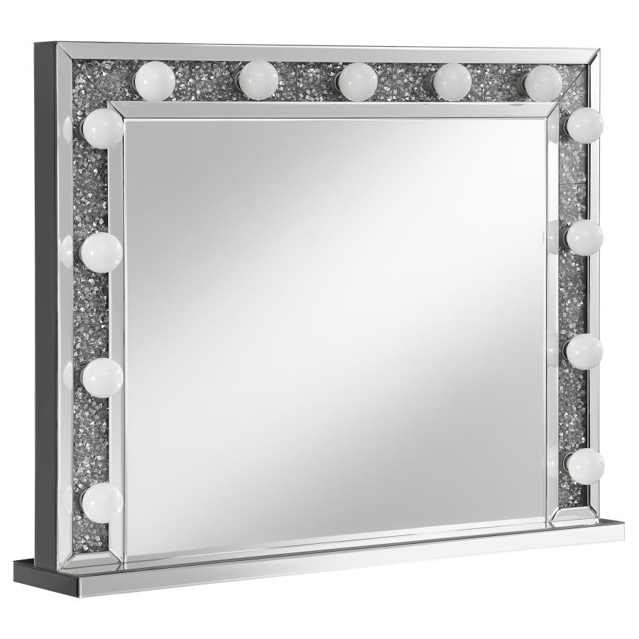 (image for) Wilmer Rectangular Table Vanity Mirror with Lighting Silver