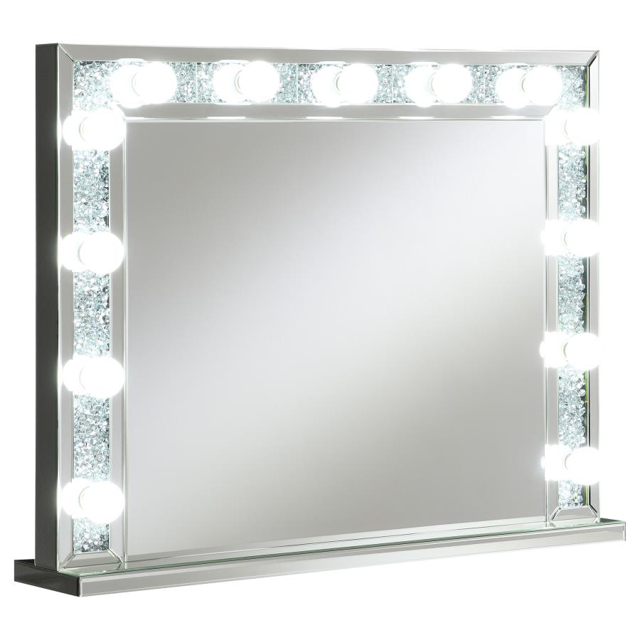 (image for) Wilmer Rectangular Table Vanity Mirror with Lighting Silver