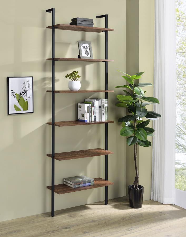 (image for) Owens 96-inch 6-shelf Wall Bookshelf Walnut