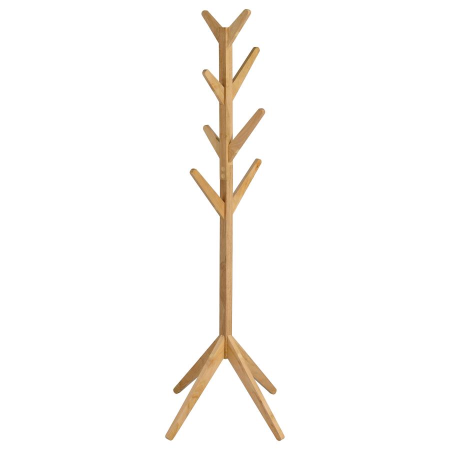 (image for) Margaret Solid Wood Coat Rack Clothing Hanger Natural Oak