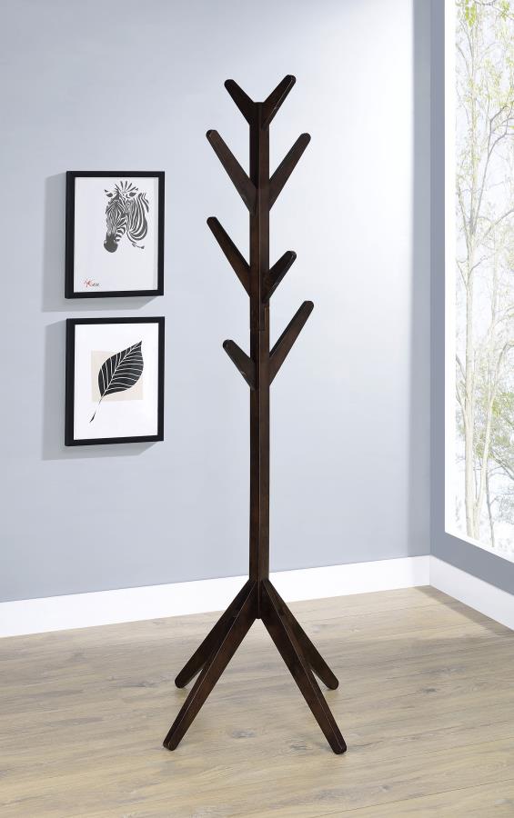 (image for) Margaret Solid Wood Coat Rack Clothing Hanger Cappuccino