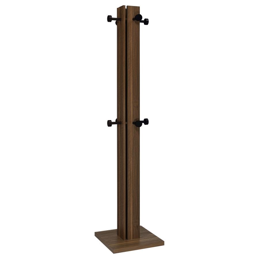 (image for) Rikkie Walnut Coat Rack Walnut and Mirror - Click Image to Close