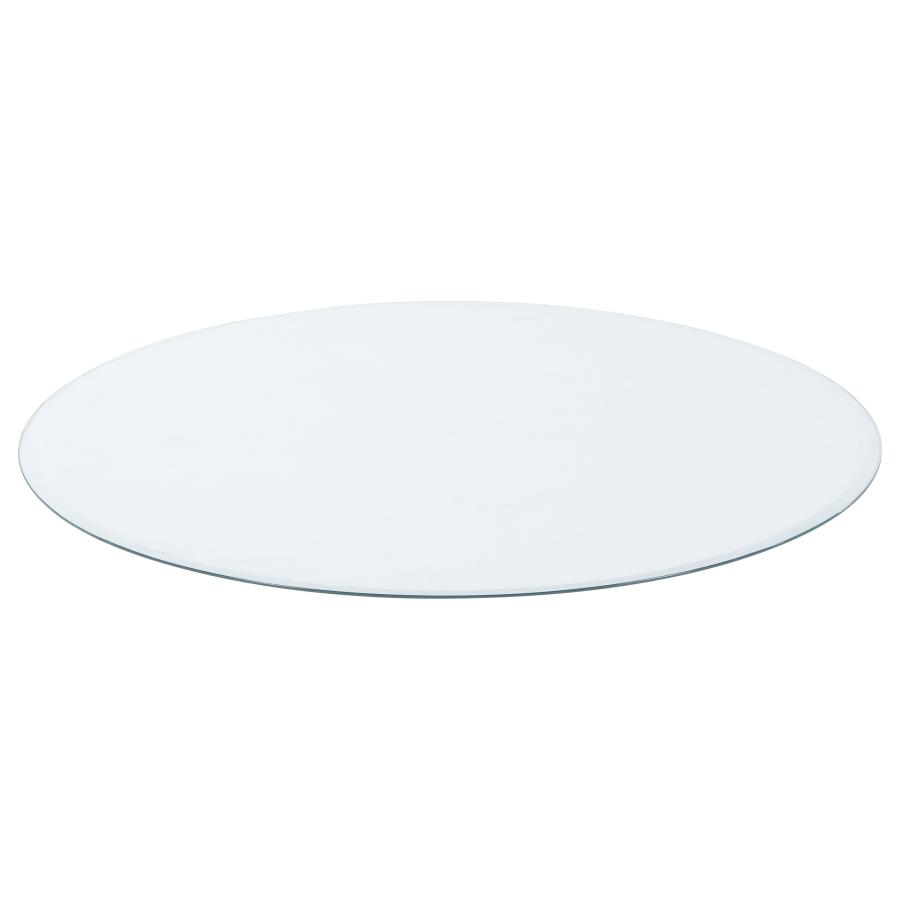 (image for) 25-inch 8mm Round Clear Tempered Glass Top