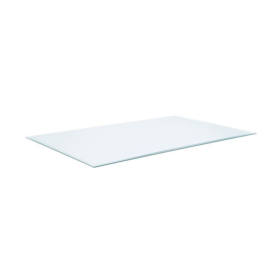 (image for) 60x36-inch 6mm Rectangular Clear Tempered Glass Top