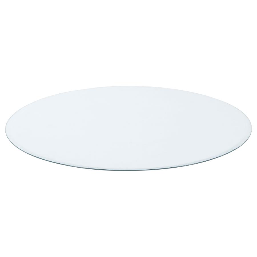 (image for) 36-inch 8mm Round Clear Tempered Glass Top - Click Image to Close