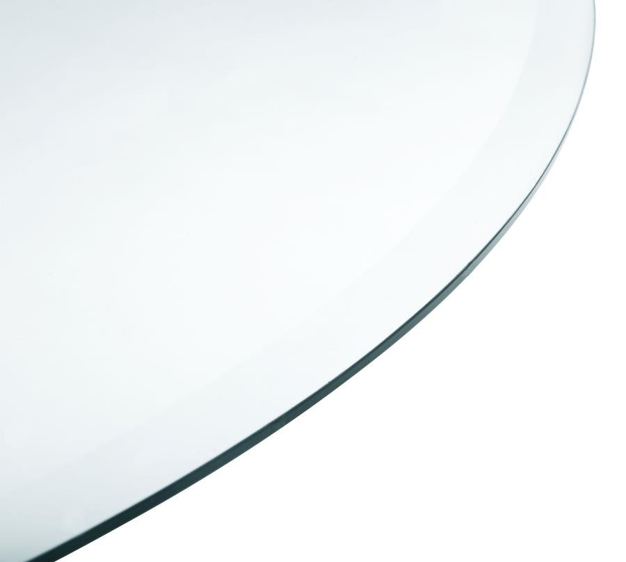 (image for) 36-inch 8mm Round Clear Tempered Glass Top