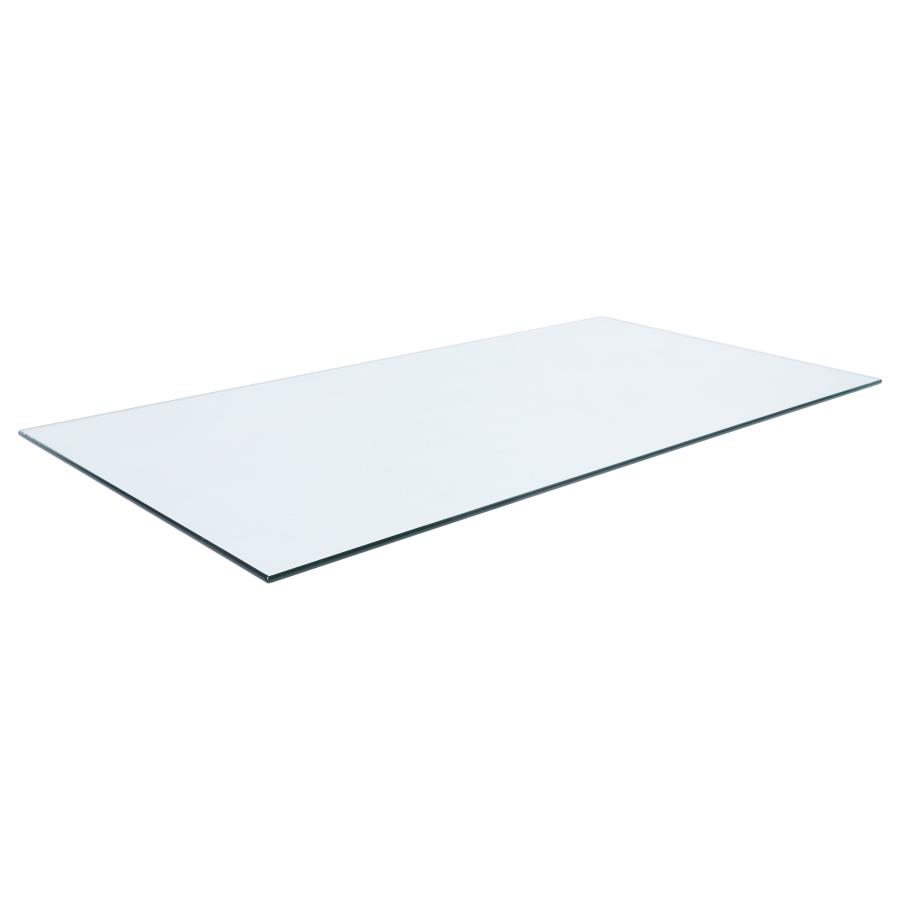 (image for) 54x28-inch 10mm Rectangular Clear Tempered Glass Top - Click Image to Close