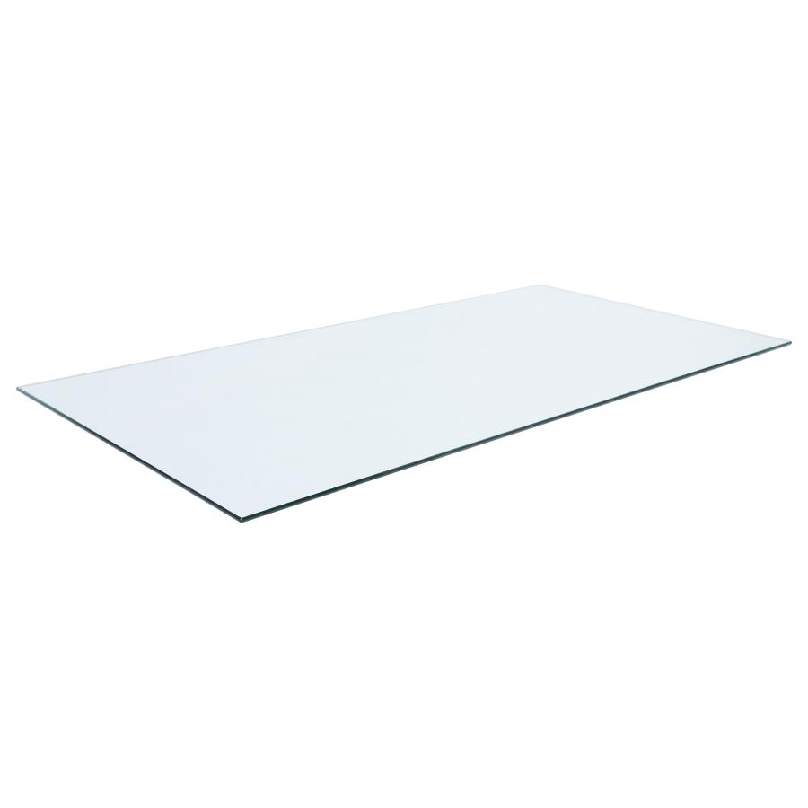 (image for) 60x30-inch 10mm Rectangular Clear Tempered Glass Top - Click Image to Close