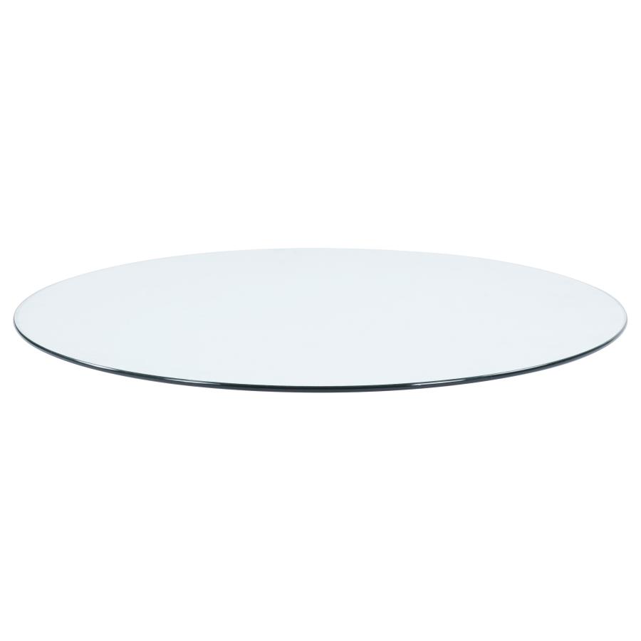 (image for) 48-inch 10mm Round Clear Tempered Glass Top - Click Image to Close